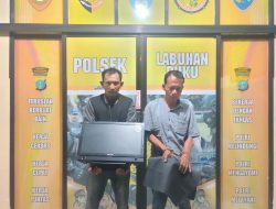 Bongkar Rumah Wakmansur di Kuras Isi Nya Dan di Curi TV Serta Kipas Angin Ke-2 Pelaku, Ditangkap Unit Reskrim Polsek Labuhan Ruku Meringkuk di Jereji Besi.