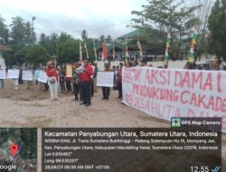 Aksi Damai Masyarakat Huta Damai untuk Pilkades Yang Jujur.