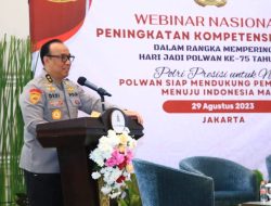 As SDM Ingatkan Pentingnya Peran Polwan Dalam Mengawal Pemilu Damai 2024.