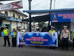Menyambut HUT Polantas Ke-68 Satlantas Polres Batu Bara Bakti Sosial.