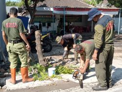 Jelang Rampungnya KBD Tahap VIII TA. 2023 Kodim Solo, Babinsa Ajak Warga Kerja Bakti.