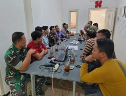ran Serta Serda Catur Dalam Sosisalisi Penertiban Lahan Parkir di Sepanjang Jalan Gatot Subroto