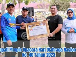 Bupati Pimpin Upacara Hari Olahraga Nasional Ke- 40 Tahun 2023.