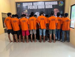 Ungkap Kasus Kejahatan Sebanyak 20 Orang Tersangkah Penggunaan Narkotika Jenis Shabu Shabu di Wilaya Hukum Polres Batu Bara.