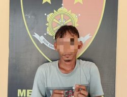 Unit Reskrim Polsek Medang Deras Ciduk Tersangkah di Duga Pengunaan Narkotika Jenis Shabu Shabu.