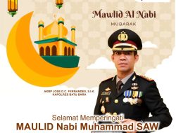 Kapolres Batu Bara. AKBP JOSE DC FERNANDES S.I.K,  ucapkan Selamat Memperingati Maulid Nabi S.A.W / 12 Rabiul Awal 1445 H / 2023.