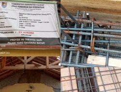 Revitalisasi SDN Ciruyung 03 Kecamatan Karang Pucung (DAK) Diduga tidak sesuai Bistek.