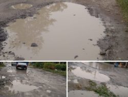 Jalan Kecamatan Nibung Hangus Kab.Batu Bara Antara Lima Laras Menuju Desa Ujung Kubu Tidak Layak di Lewatkan,
