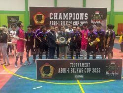 ABRI-1 Gelar Turnamen Futsal Piala Anies Baswedan Tahun 2023. Telemedia Fc Keluar Menjadi Juara,  Centralpu likasi.Com Batu Bara :