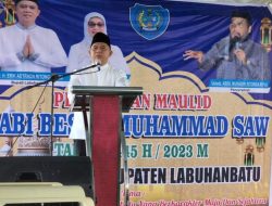 Maulid Nabi SAW 1445 H/2023 M Lingkungan Pemkab Labuhanbatu, Ustadz Abdil Muhadir Ajak Ummat Islam