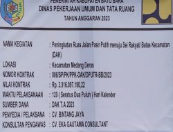 Gawat bangunan PUTR Batu Bara baru selesai di kerjakan sudah retak retak,