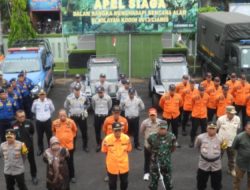 Kodim 0613/Ciamis Beserta Unsur Forkopimda Kab.Ciamis Dan Pemko Banjar Gelar Apel Kesiapsiagaan Bencana
