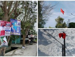 GAM BB Soroti Bendera Parpol Berkibar Di Tiang Telpon Dan Pohon