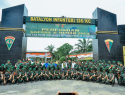 Pj. Bupati Batu Bara Nizhamul SE,MM, Resmikan Gapura dan Rumah Jaga Yonif 126/KC