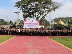 Kapolres Batu Bara AKBP Taufiq Pimpin Apel Pergeseran Pasukan Ops Mantap Brata Toba 2023 – 2024