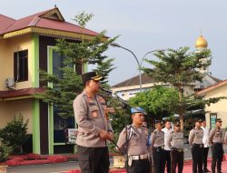 Kapolres Batu Bara “” AKBP Taufik Hidayat Thayeb SH.SIK.”” Pimpin Apel Pagi..
