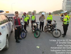 Kasat Lantas Polres Batu Bara “! Patroli Asmara Subuh”Terhadap Pelaku Balap Liar Sepeda Motor.