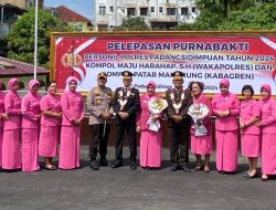 Kapolres Padang Sidempuan Gelar Acara Pelepasan Purnahbakti Kompol (Purn) Patar Manurung di Mapolres Padang Sidempuan
