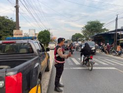 Sat Samapta Polres Batu Bara Giat Patroli di Pasar Tumpah