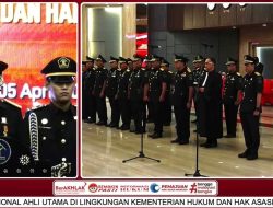 Lapas Kelas IIA Labuhan Ruku Kanwil Kemenkumham Sumut Ikuti Upacara Pelantikan Pimpinan Tinggi dan Pejabat Fungsional Ahli Utama.
