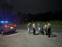 Polsek Indrapura, Laksanakan Patroli Malam Antisipasi Kamtibmas..