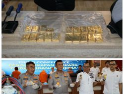 Polda Sulut Gagalkan Pengiriman 10 kg Emas Diduga Hasil PETI.