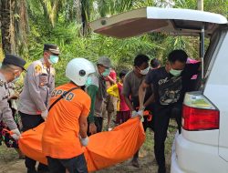 Penemuan Mayat MR-X Di Aliran Sungai Dalu Dalu Desa Tanjung Muda.