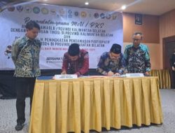 Bawaslu Kalsel Lakukan MoU dengan 18 Perguruan Tinggi di Kalimantan Selatan.