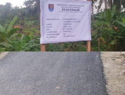 Peningkatan Jalan Dusun Napel Desa Cisalak di Duga tidak sesuai dengan Bistek.