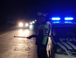 Sat lantas Polres Batu Bara, Giat Patroli Blue Light…