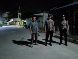 PS . KA SPKT Polsek Medang Deras Aipda Erdi,, Pimpin Patroli Antisipasi Terjadinya Kejahatan…