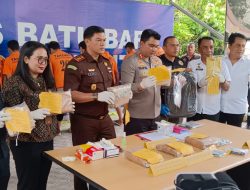 Polres Batubara Dan Sat Narkoba Musnahkan Barbut 7 Kg Ganja Dan 375 Gram Shabu-shabu.