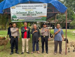 Pemotongan Hewan qurban Di Polsek Indrapura, Memperingati idul Adha 10 Djulhijah..