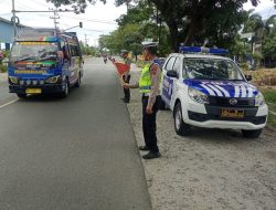 Kasat Lantas Polres Batu Bara AKP HW Siahaan SH “Giat Patroli Kibas Bendera Di Lokasi Rawan Lakalantas..