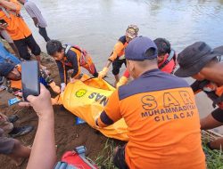 Seorang Pemancing Ditemukan Meninggal Dunia di Sungai Cijalu Desa Jenang.Kec Majenang.Kab.Cilacap.