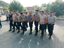 Latihan Ton Dalmas Polres Batu Bara Menjelang Pilkada Serentak 2024.
