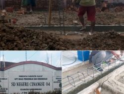 Diduga Keras Pembangunan SD N 04 Cinangsih Kecamatan Gandrungmangu Kabupaten Cilacap RAB nya Tidak Menganggarkan Papan Pekeejaan.