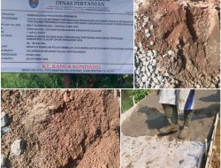 Pembangunan Jalan Usaha Tani Desa Salebu yang di kerjakan oleh KT.Ranca Kondang diduga Asal-asalan.