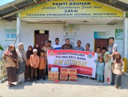 Jum’at Berkah, Sat Reskrim Narkoba Polres Batu Bara Berbagi Sembako Kepada Panti Asuhan.