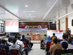 Dukung Pemilu Damai, Satlantas Polresta Cilacap Sosialisasi dan Deklarasi Anti Knalpot Brong