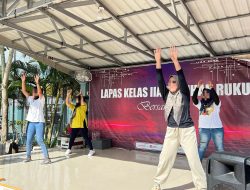 Jaga Kesehatan Warga Binaan, Lapas Labuhan Ruku Kanwil Kemenkumham Sumatera Utara Laksanakan Senam Pagi