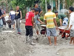 Pengerjaan Rabat Beton Dusun VIII Desa Ujung Kubu Kec.Nibung Hangus Berkesan Kepala Desa Pakai Tangan Besi.