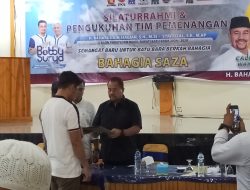 Ratusan relawan hadir pengukuhan tim Baharuddin Safrizal Bahagia saza