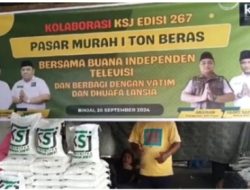Tengku Rizki Alisyahbana Buka Pasar Sedekah 1 Ton Beras dan Santuni Yatim Piatu di Binjai