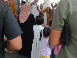 Paslon Urut Nomor 03 Ir H.Zahir-Aslam Sapa Masyarakat di Acara Peresmian Anak Fitri di Desa Perkebunan Dolok Pof Kec Lima Puluh.