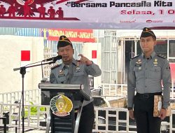 Bersama Pancasila Wujudkan Indonesia Emas, Lapas Labuhan Ruku Gelar Upacara Hari Kesaktian Pancasila.