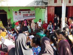 Paslon Bupati Batu Bara 03.Zahir Sapa Masyarakat Kecamatan Nibung Hangus di Desa Lima Laras di Sambut Dengan Gembira.