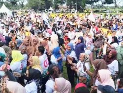 Ribuan Masa Pendukung Paslon 02 Hadir Dalam Kempanye Akbar di Lapangan Bola Kaki Dolok Pop.Kec Lima Puluh.