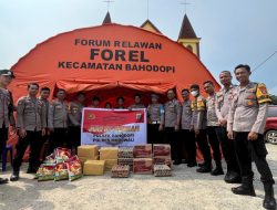 Polsek Bahodopi Gelar Jum’at Berkah, Salurkan Bantuan untuk Korban Kebakaran di Desa Bahodopi”