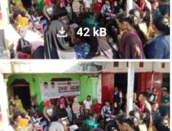 Masyarakat Desa Sei Mentaram Kec. Nibung Hangus Dengan Kedatangan Paslon 03 H.Zahir di Sambut Dengan Gembira.